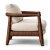 Mid-Century Wooden Lounge Chair with Ivory Cushioned Seat Manufacturers, Suppliers in Delhi