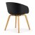 Modern Curved Back Plastic Armchair with Beech Wood Base Manufacturers, Suppliers in Delhi