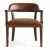 Classic Brown Leather Armchair with Wood Legs and Studded Manufacturers, Suppliers in Delhi
