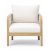 Light Wood Lounge Chair with White Cushions and Woven Mesh Sides Manufacturers, Suppliers in Delhi