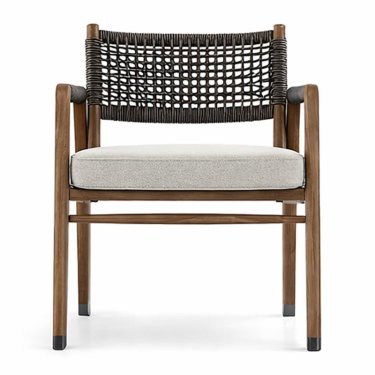 Wide Wood Lounge Chair with Thick White Cushions Manufacturers, Suppliers in Delhi