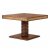 Square Wooden Dining Table with Cane Shelf and Central Pedestal Manufacturers, Suppliers in Delhi