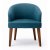Stylish Teal Curved Back Dining Chair with Wooden Legs Manufacturers, Suppliers in Delhi