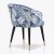 Modern Blue Upholstered Dining Armchair with Gold-Tipped Legs Manufacturers, Suppliers in Delhi