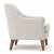 Minimalist Cream Fabric Lounge Chair with Tapered Wooden Legs Manufacturers, Suppliers in Delhi
