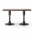 Modern Grey Rectangular Cafe Table with Dual Pillar Legs Manufacturers, Suppliers in Delhi