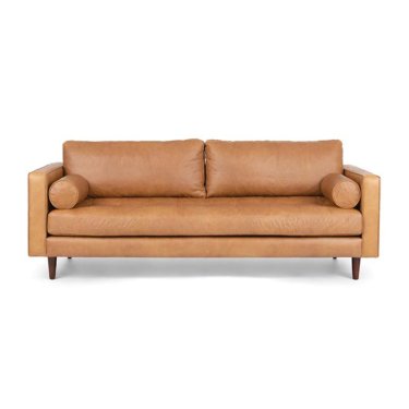 Contemporary Orange Sofa with Black Legs and Clean Straight Upholstery Lines Manufacturers, Suppliers in Delhi