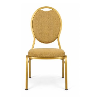 Round Back Gold Metal Banquet Chair with Beige Upholstery Manufacturers, Suppliers in Delhi