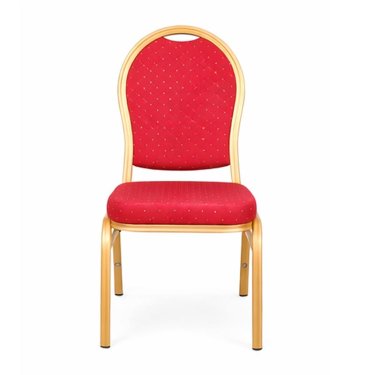 Royal Red Upholstered Metal Banquet Chair with Gold Frame Manufacturers, Suppliers in Delhi